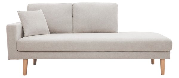 Meridiana in tessuto effetto velluto testurizzato beige L190 cm BERTILLE