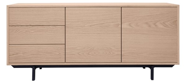 Credenza vintage in finitura legno di quercia 2 ante 3 cassetti L160 cm MANNY
