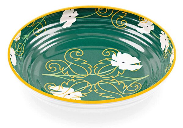 Piatto fondo in Melamina set da 6 pezzi Linea FUSION �21 cm realizzati con decoro studiato x la lavastoviglie colore VERDE