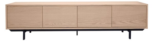 Mobile TV in finitura legno quercia e metallo nero L200 cm MANNY