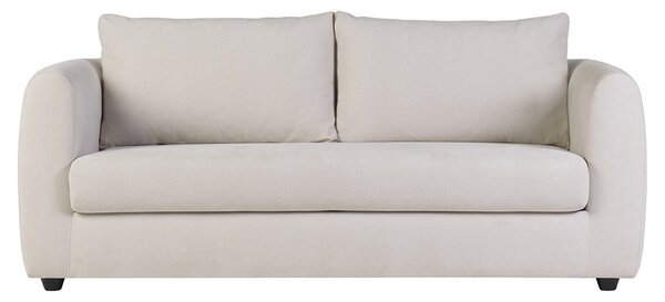 Divano letto 3 posti in tessuto effetto velluto beige HARLO