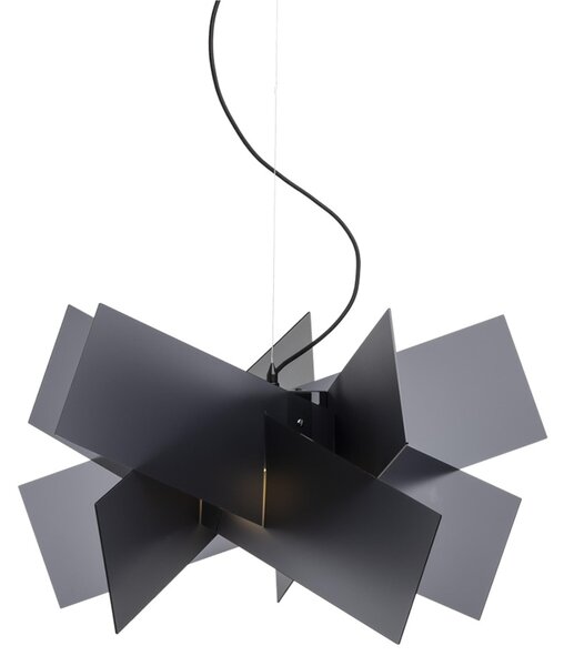 Lampadario a sospensione in Cristallo Acrilico KARTIKA BIG �70x h41 cm peso 2,7 kg supporto in metallo in metacrilato Fum� Grigio Satinato