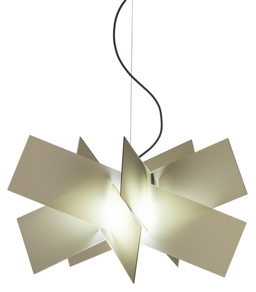 Lampadario a sospensione in Cristallo Acrilico KARTIKA BIG �70x h41 cm peso 2,7 kg supporto in metallo in metacrilato Fum� Marrone Satinato