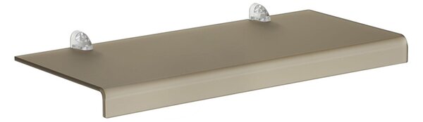 Mensola da muro in Cristallo acrilico Piccola PLANA Dimensioni 50x22 cm Portata max: 12 kg Trasparente, profondit� 22 cm Fum� Marrone Satinato