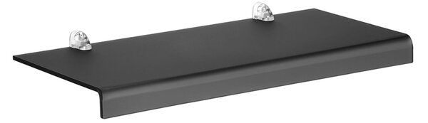 Mensola da muro in Cristallo acrilico Piccola PLANA Dimensioni 50x22 cm Portata max: 12 kg Trasparente, profondit� 22 cm Fum� Grigio Satinato