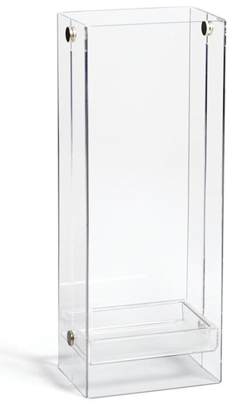 Portaombrelli in Metacrilato trasparente 21x28xh65 cm IKEDA con vaschetta raccogli acqua removibile Trasparente