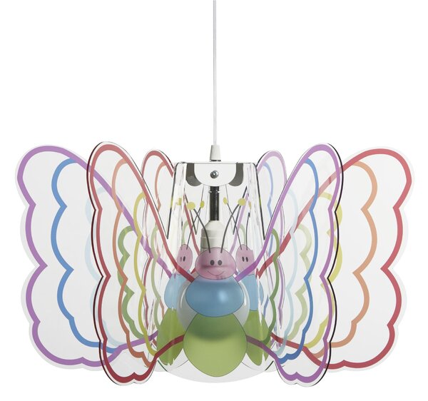 Lampada a sospensione per camerette Butterfly � 55xh 32 cm in metacrilato colorato multicolor
