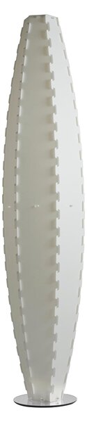 Piantana da Terra � 41xh185 cm Signora Pina Large con paralume in polipropilene bianco perlato base cromo
