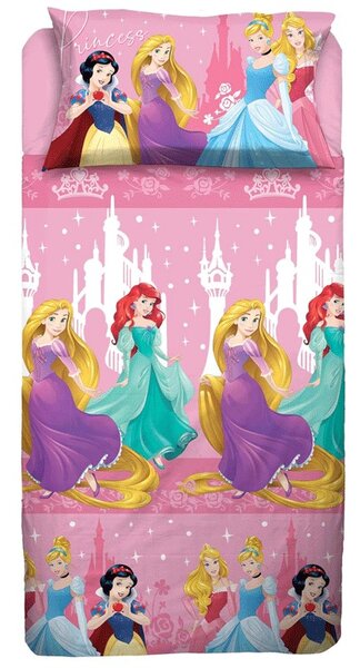 Lenzuola lettino singolo Principesse Disney