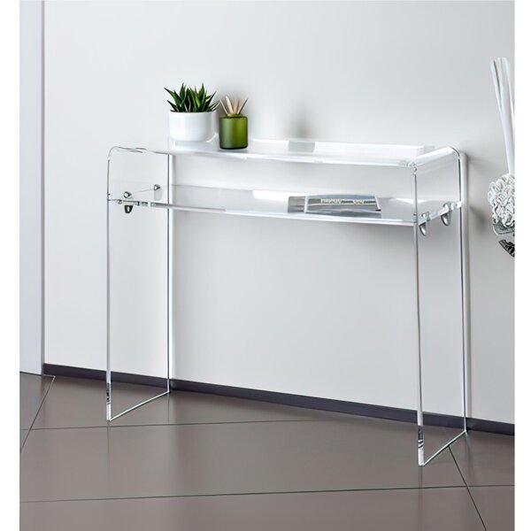 Consolle in metacrilato trasparente Spessore 1,5 cm ARMONIA DUE 80x33xh 75 cm peso 17 kg MADE IN ITALY