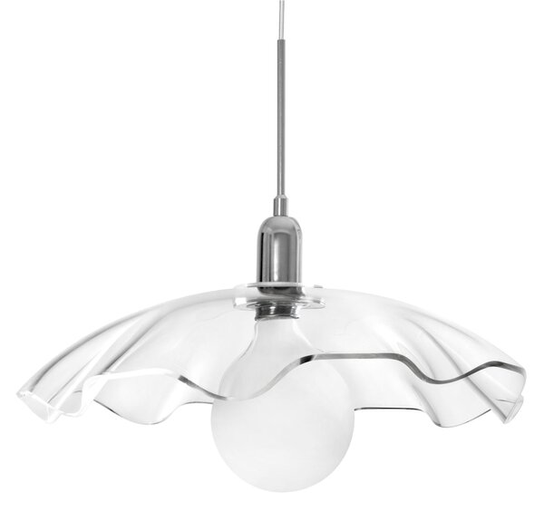 Lampada a Sospensione in Cristallo acrilico Medly �47Xh29 cm -1 kg Cavo di fissaggio acciaio colore sospensione Trasparente