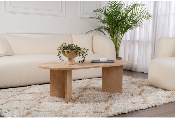 Tavolino da salotto di colore naturale con effetto rovere 60x119 cm Sable – Kalune Design