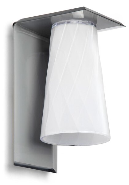 Applique da muro I Luce struttura e Paralume in metacrilato Dimensioni 15x15xh 22 cm- peso 0,800 kg colore grigio