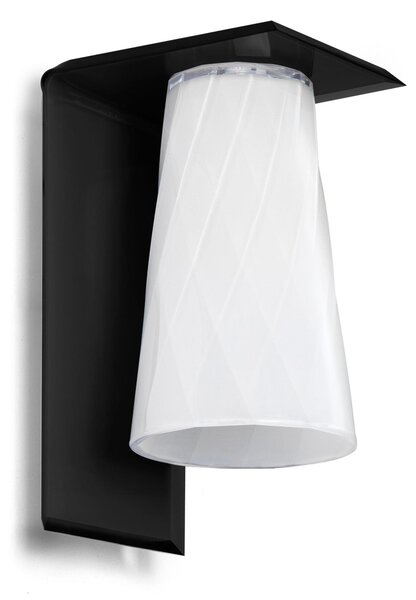 Applique da muro I Luce struttura e Paralume in metacrilato Dimensioni 15x15xh 22 cm- peso 0,800 kg colore nero