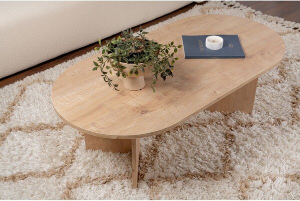 Tavolino da salotto di colore naturale con effetto rovere 60x119 cm Sable – Kalune Design