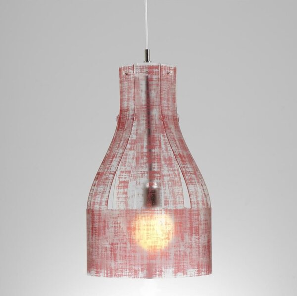 Lampadario a sospensione ATELIER �30xh56 cm luce Atelier paralume in policarbonato antiriflesso ROSSO