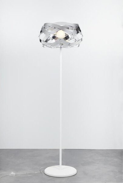 Lampada da terra NUCLEA diametro 53xh 187 cm Paralume in metacrilato colore cromolite