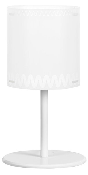 Lumetto da tavolo Abat Jour RICCIONE in polipropilene e Materiali riciclabili 20xh35 cm -E14 Socket Bulbs 1x30W Max E14 FBT colore texure bianco