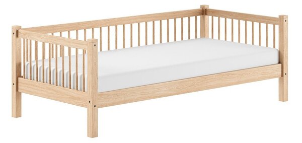 Letto da bambini di colore naturale in faggio massiccio con rete inclusa 90x200 cm Forrest – Vipack