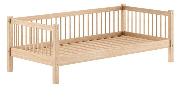 Letto da bambini di colore naturale in faggio massiccio con rete inclusa 90x200 cm Forrest – Vipack