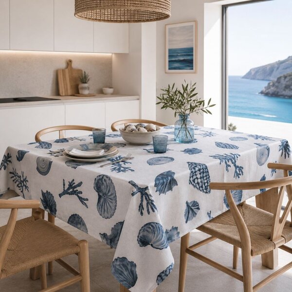 Tovaglia da tavolo fantasia marina Botticelli Home Conchiglie