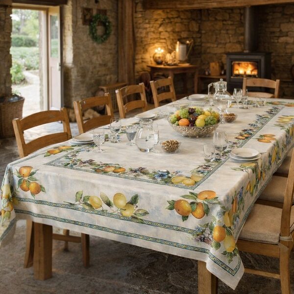 Tovaglia da tavola fantasia agrumi Ribera Botticelli Home