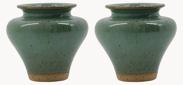 Set di 2 vasi in ceramica fatti a mano Kolo, alt. 9 cm