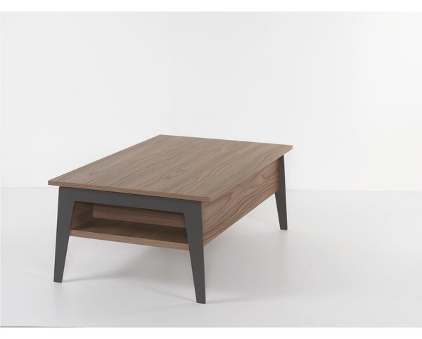 Tavolino rettangolare multifunzione con piano alzabile BRIGHTON Dimensioni chiuso 110x70xh 40 cm- peso 50 kg si alza il Top di 25 cm e lo sposta in avanti di 35 cm