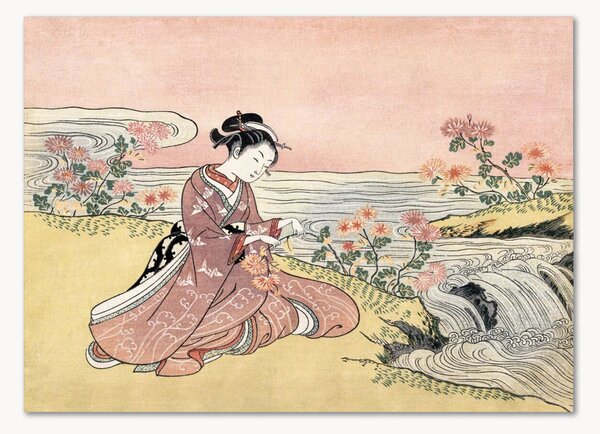 Poster Autumn Moon Over Fuji