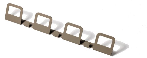 Appendiabiti 4 posti HANG 45x5xh5 cm in acciaio verniciato con finitura sabl�