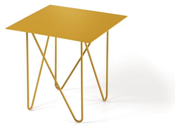 Tavolino quadrato 50x50xh53 cm SHAPE realizzato in acciaio verniciato con finiture sabl�