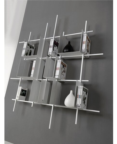 Libreria componibile - LIBRA Dimensioni 187x15xh115 cm peso 5.50 kg in acciaio verniciato