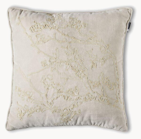 Cuscino in velluto di cotone Broderie