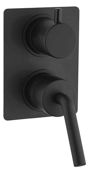Miscelatore doccia incasso con deviatore nero opaco serie Lumos di Jacuzzi Rubinetteria