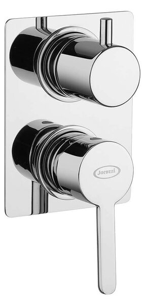 Miscelatore doccia incasso con deviatore monoleva Jacuzzi | rubinetteria Sunset ottone cromato 0SU00400JA02