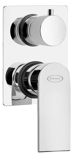 Miscelatore doccia incasso monoleva con deviatore rotativo Jacuzzi | rubinetteria Twilight ottone cromato 0TI00400JA00