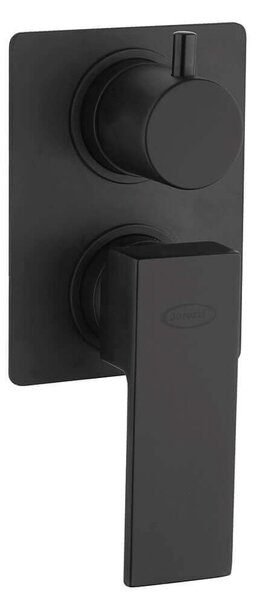 Miscelatore ad incasso per doccia con deviatore nero opaco Jacuzzi Rubinetteria Twinkle