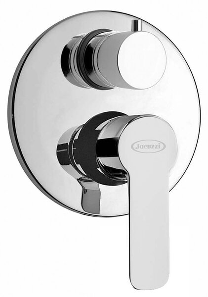 Miscelatore doccia incasso con deviatore monoleva Jacuzzi | rubinetteria Eolo ottone cromato 0E000400JA00