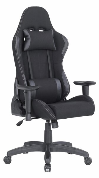 Poltrona Gaming modello INDIANAPOLIS gioco, computer ufficio in similpelle con altezza seduta regolabile Dimensioni: cm 72 x 57,5 x h. 124 max 134 cm Colore nero