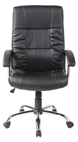 Poltrona presidenziale con braccioli mod. BALTIMORA con sistema di elevazione a Gas 65x70xh103 min 114 max peso 16,7 colore nero