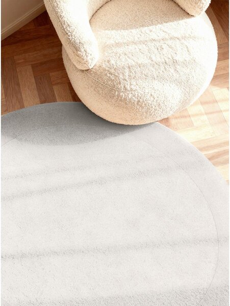 Tappeto rotondo color crema in misto lana tessuto a mano ø 150 cm Kivi – Villeroy&Boch