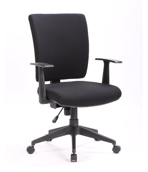 Poltrona operativa New Orleans con Braccioli L65 x P61 x H98-h107,5 cm Razza in nylon con ruote piroettanti. colore nero
