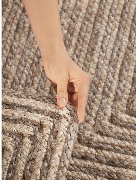 Tappeto colore naturale chiaro/colore naturale scuro in iuta reversibile/tessuto a mano 120x170 cm Juno – Hanse Home