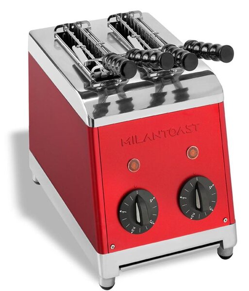 Tostapane a 2 Pinze Milan Toast ROSSO ideale per sandwiches Con timer di regolazione