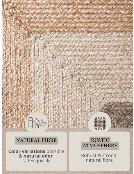 Tappeto in iuta reversibile/tessuto a mano 200x300 cm Juno – Hanse Home