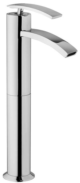 Miscelatore lavabo tipo alto Jacuzzi | rubinetteria Ray ottone cromato per piletta click clack