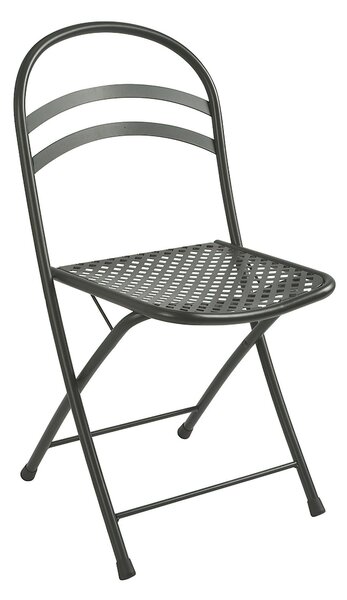 Set 2 sedie da giardino Flipper in acciaio e verniciatura poliestere, 42x52xh81 cm, peso 4.1 kg, prodotto in italia, 100 x 100 riciclabile