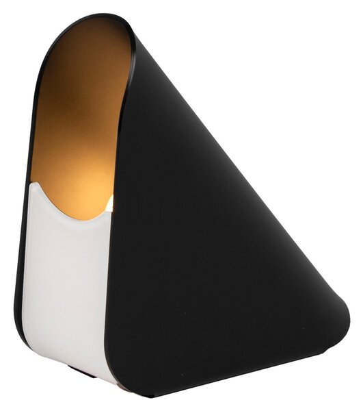 Lampada da tavolo in cristallo acrilico SHELL Piccola 7xh9 cm Lampada E14 40 W con filo plexiglas finitura nero satinato