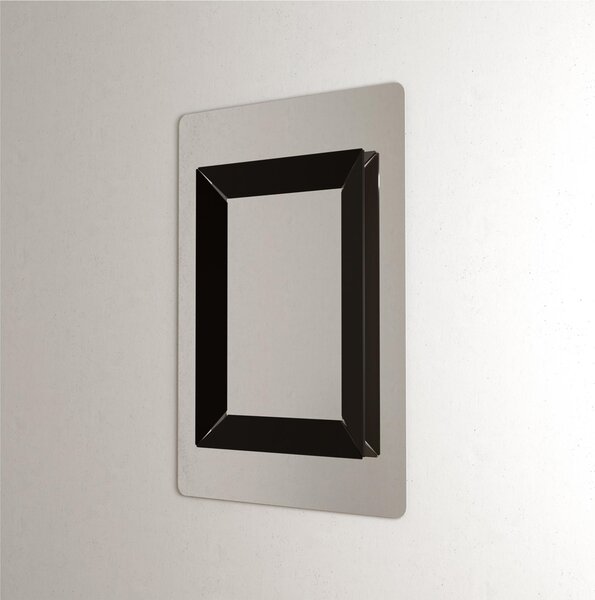 Specchio da muro Modello Riflessi 80xh110 cm , spessore 7 cm - peso 15 kg con cornice interna in cristallo acrilico colore nero
