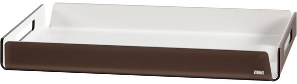 Vassoio big like water marrone satinato bianco, dimensioni 45x31xH5 cm, peso 1,165 kg, spessore 5 mm